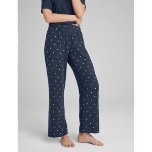 Tommy‎ John Women's cozy pant navy blue light blue hearts size small loungewear